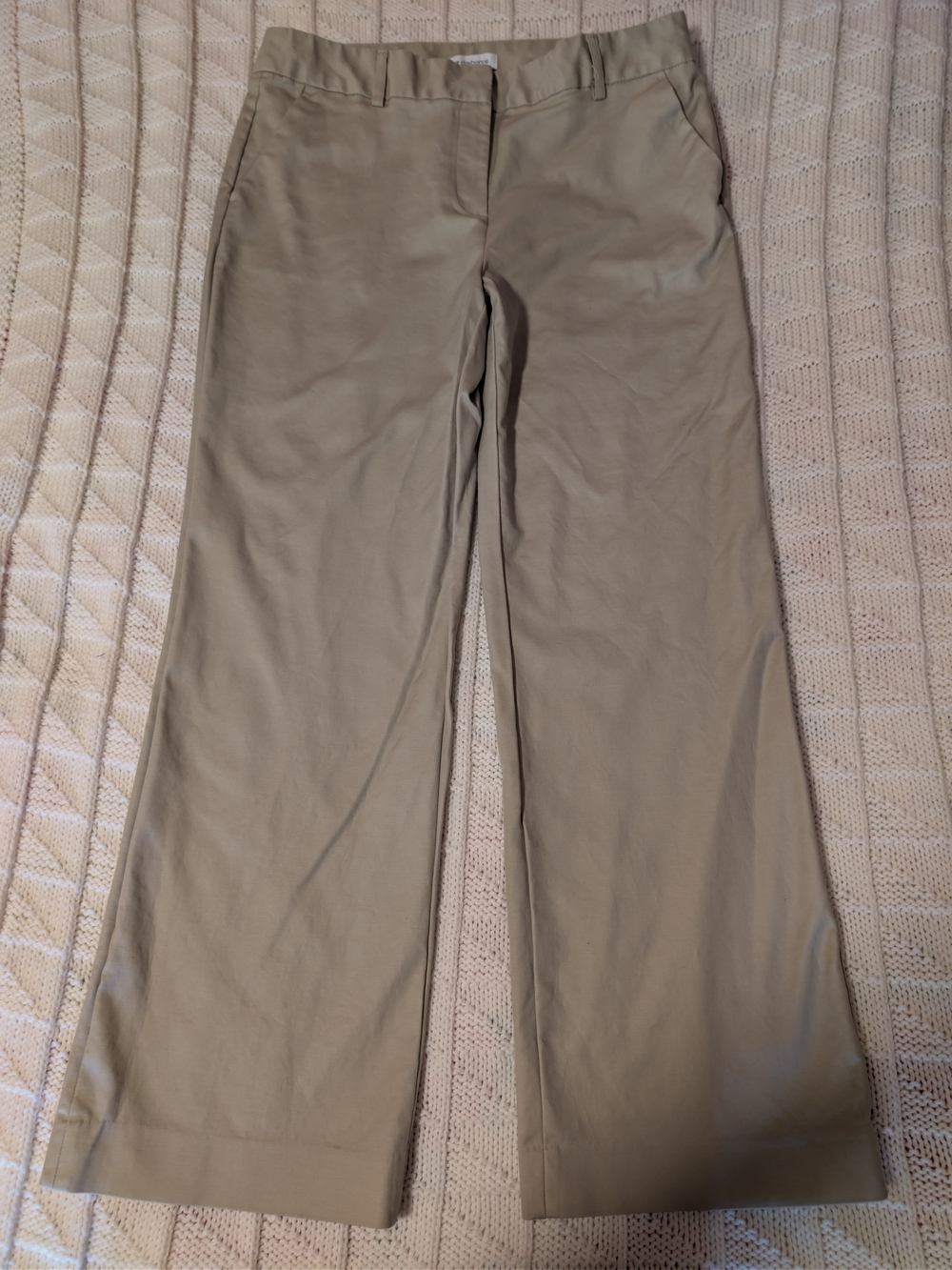 Liz Claiborne Beige Wide-Leg Trousers